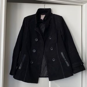 Black short peacoat